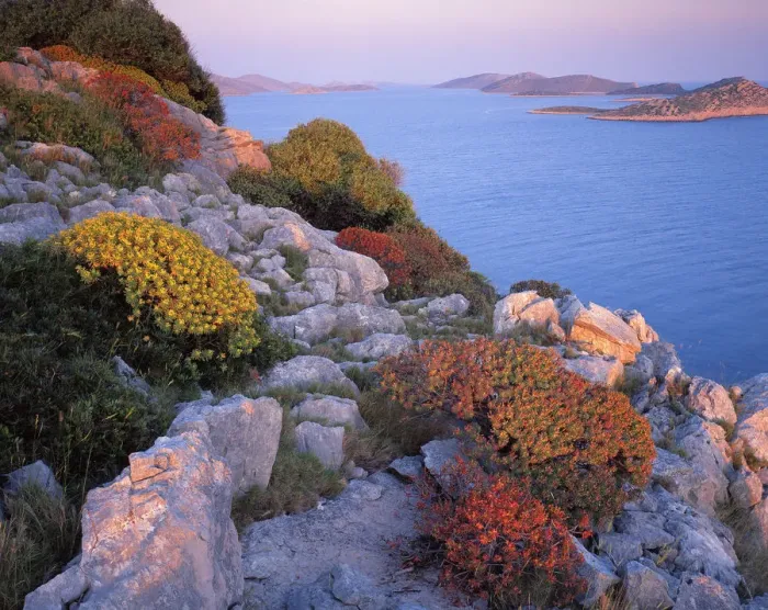 Framed Print : View from Mana Island south along the islands of Kornati National Park, Croatia, May 2009 Framed Print : View from Mana Island south along the islands of Kornati National Park, Croatia, May 2009
