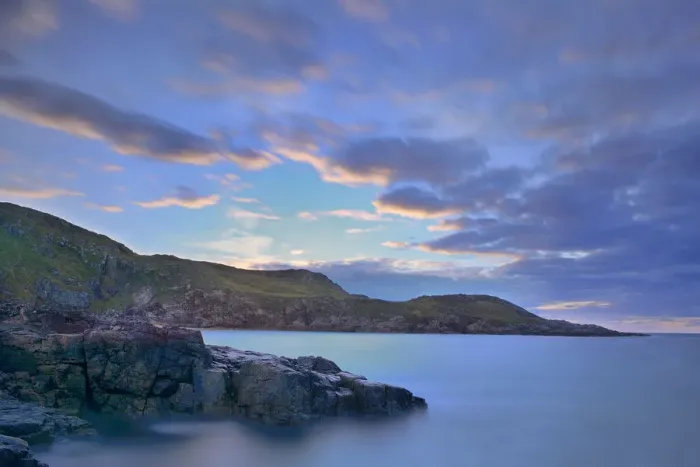 Framed Print : View of Melmore Hill from Altweary Bay at dusk, Melmore Head, Rosguill Peninsula Framed Print : View of Melmore Hill from Altweary Bay at dusk, Melmore Head, Rosguill Peninsula