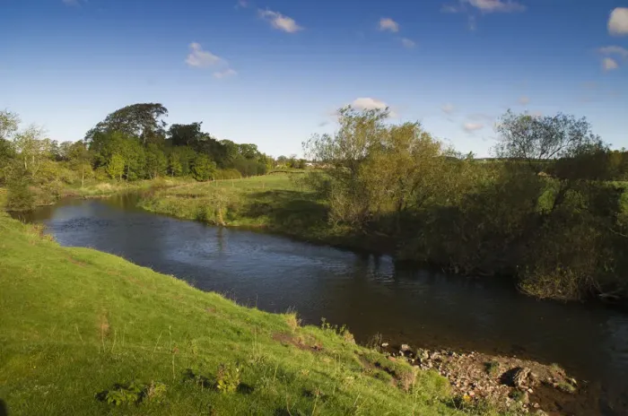 Framed Print : View of the River Till, part of area where The Tweed Foundation are monitoring the population Framed Print : View of the River Till, part of area where The Tweed Foundation are monitoring the population