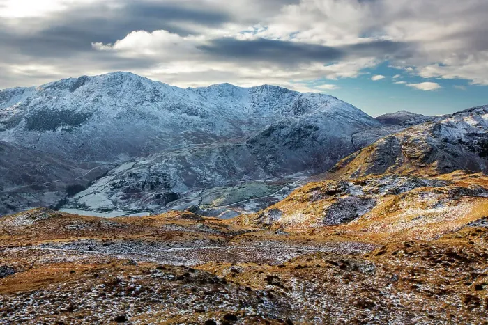 Framed Print : View towards Wetherlam from Lingmoor, Langdale, Lake District National Park, Cumbria, UK. January, 2021 Framed Print : View towards Wetherlam from Lingmoor, Langdale, Lake District National Park, Cumbria, UK. January, 2021