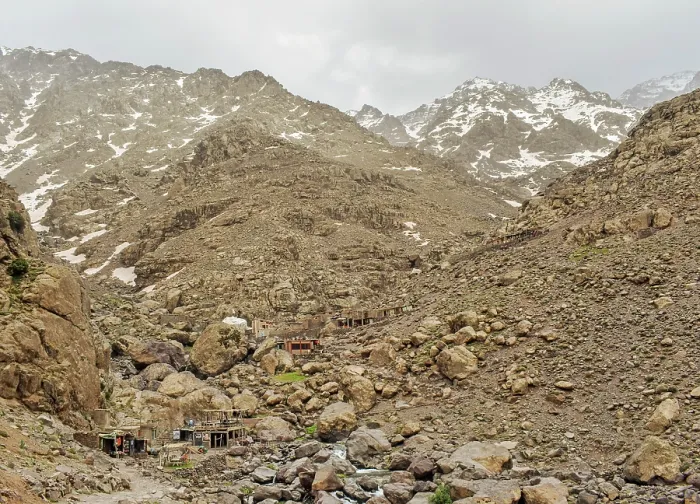 Framed Print : Village and stalls surrounding shrine of Sidi Chamarouch, King of the Djinn, Mount Toubkal, Atlas Mountains, Morocco. April, 2023 Framed Print : Village and stalls surrounding shrine of Sidi Chamarouch, King of the Djinn, Mount Toubkal, Atlas Mountains, Morocco. April, 2023
