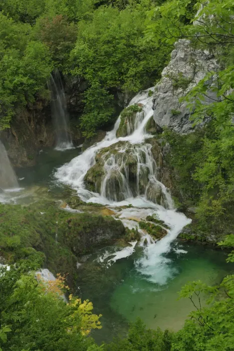 Framed Print : Waterfall and rapids falling into a mountain pool. Plitvice National Park, Croatia, May 2010 Framed Print : Waterfall and rapids falling into a mountain pool. Plitvice National Park, Croatia, May 2010
