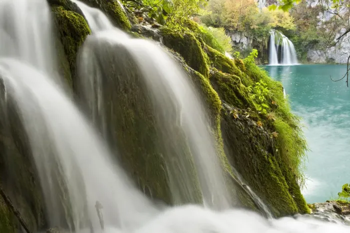 Framed Print : Waterfalls, Milanovac lake, Lower lakes, Plitvice Lakes NP, Croatia, October 2008