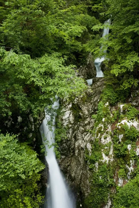 Framed Print : Waterfalls on the River Lepenjica, Triglav National Park, Slovenia, June 2009
