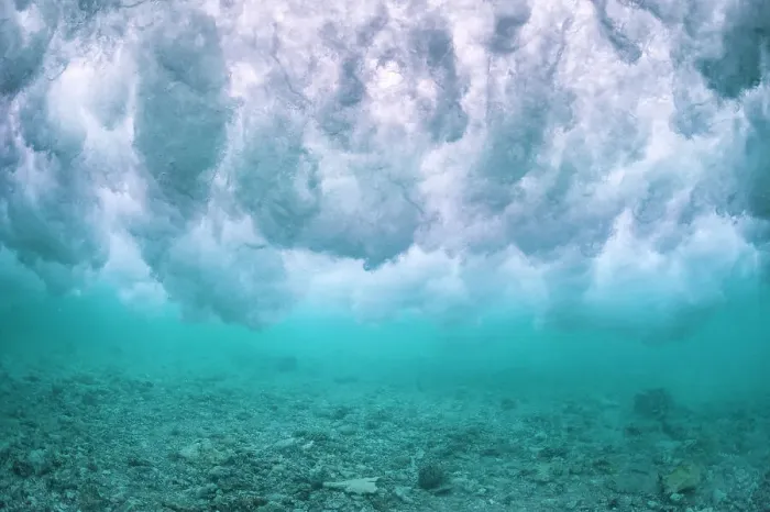 Framed Print : Wave breaking over the rubble zone close to the reef crest of a coral reef. Baa Atoll, Maldives. Indian Ocean Framed Print : Wave breaking over the rubble zone close to the reef crest of a coral reef. Baa Atoll, Maldives. Indian Ocean