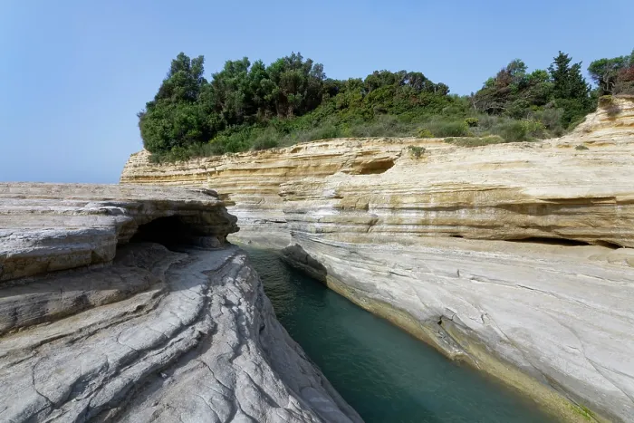 Framed Print : Weathered sandstone cliffs at Canal d'Amour, Sidari, Corfu, Greece. May, 2024 Framed Print : Weathered sandstone cliffs at Canal d'Amour, Sidari, Corfu, Greece. May, 2024