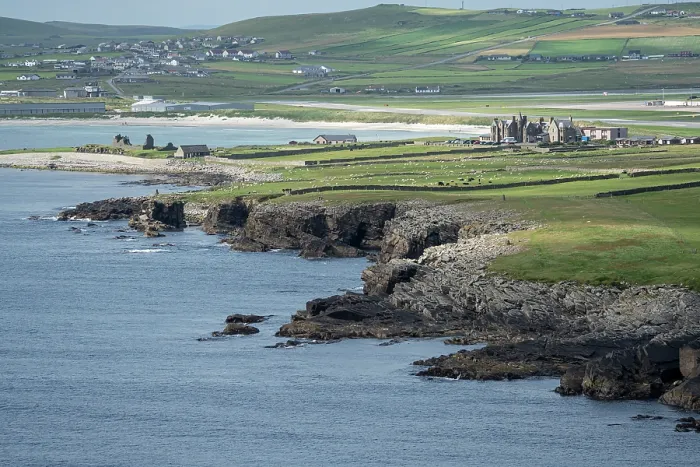 Framed Print : West coast view from Sumburgh Head Lighthouse Nature Reserve, Shetland, Scotland, UK. July, 2023 Framed Print : West coast view from Sumburgh Head Lighthouse Nature Reserve, Shetland, Scotland, UK. July, 2023