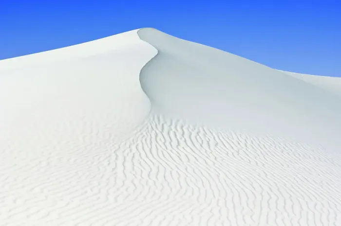 Framed Print : White sand dunes against blue sky, White Sands National Monument, New Mexico, USA, February 2009 Framed Print : White sand dunes against blue sky, White Sands National Monument, New Mexico, USA, February 2009