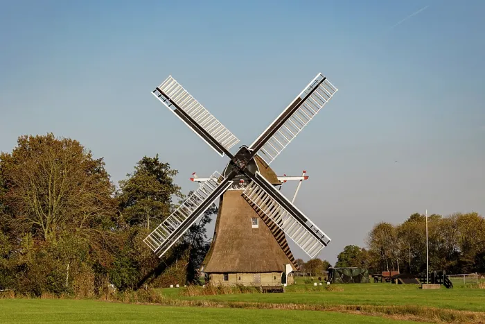 Framed Print : Windmill built in 1903, Lauversmeer National Park, Friesland, Netherlands. October, 2021 Framed Print : Windmill built in 1903, Lauversmeer National Park, Friesland, Netherlands. October, 2021