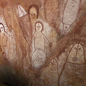 Aboriginal rock art, Wandjina style, Raft Point, Kimberley, Western Australia