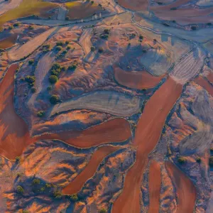 Aerial view of agricultural landscape, Montana Palentina, Castille and Leon, Spain Aerial view of agricultural landscape, Montana Palentina, Castille and Leon, Spain