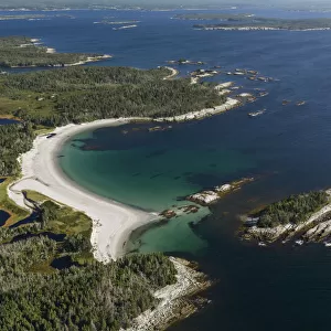 Aerial view of the Eastern shore of Nova Scotia, Canada, September