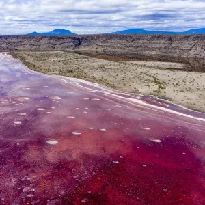 Aerial View of Lake Magadi Print Aerial View of Lake Magadi Print