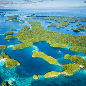 Aerial view of the rock islands, Palau