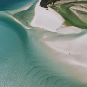 Aerial view of Whitehaven beach, Whitsunday Island, Queensland, Australia. November 2012