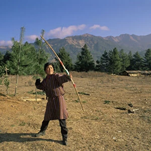 Archery competition, National Sport of Bhutan, Central Bhutan 2001