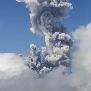 Ash plume from the Cotopaxi Volcano erupting, Cotopaxi National Park, Cotopaxi, Ecuador Ash plume from the Cotopaxi Volcano erupting, Cotopaxi National Park, Cotopaxi, Ecuador