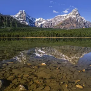 Canadian Rockies Print - Banff Lake Reflection Canadian Rockies Print - Banff Lake Reflection