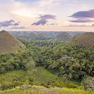 The Chocolate Hills are a geological formation in Bohol province in the Philippines