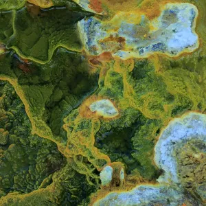 Close-up of mineral deposits near the Rio Tinto, Huelva, Andalusia, Spain, September 2016 Close-up of mineral deposits near the Rio Tinto, Huelva, Andalusia, Spain, September 2016