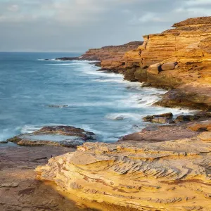 Coastal cliffs at Pot Alley, of Kalbarri National Park, Western Australia, December 2015