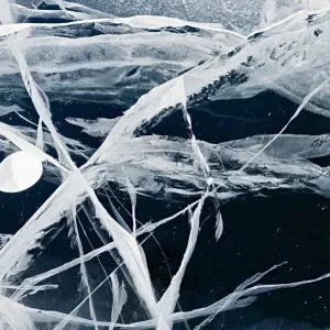 Cracks in the ice of Lake Baikal, Siberia, Russia, March Cracks in the ice of Lake Baikal, Siberia, Russia, March