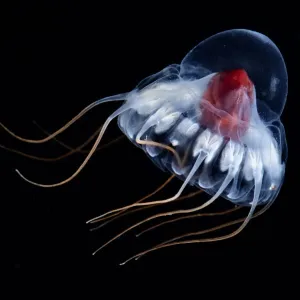 Deep sea jellyfish (Periphylla periphylla) juvenile, Trondheimsfjord, Norway