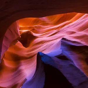 Eroded sandstone patterns on walls of Lower Canyon, Antelope Canyon, Page, Arizona Eroded sandstone patterns on walls of Lower Canyon, Antelope Canyon, Page, Arizona