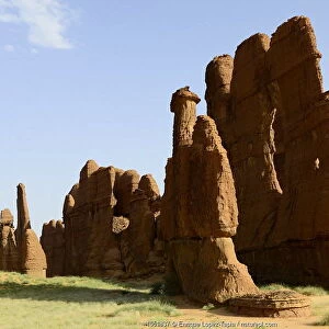 Eroded sandstone rock formations in the Ennedi Natural And Cultural Reserve