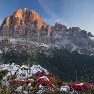 First Light Print on Tofana de Rozes Mountain First Light Print on Tofana de Rozes Mountain