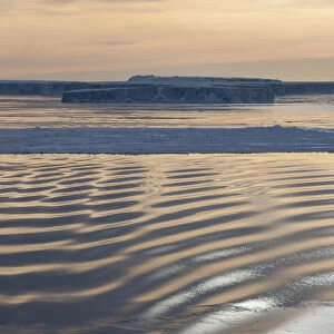 Grease ice forming on the on the waters surface in Weddell Sea, Antarctica