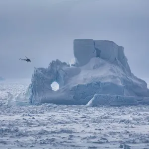 Helicopter Print over Weddell Sea Iceberg Helicopter Print over Weddell Sea Iceberg