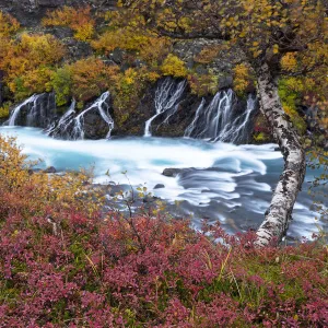 Hraunfossar waterfall, West of Iceland, September 2013