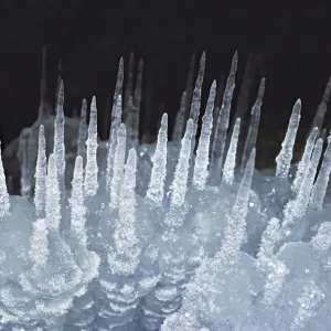 Ice stalagmites / ice spikes formation, Lake Baikal, Siberia, Russia, March