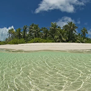 Idyllic tropical island landscape, Bijoutier island, Seychelles Indian Ocean, 2005