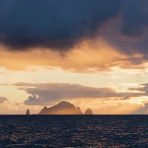 Islands of Boreray and Stac Lee, St Kilda, Outer Hebrides, Scotland, UK, July 2015