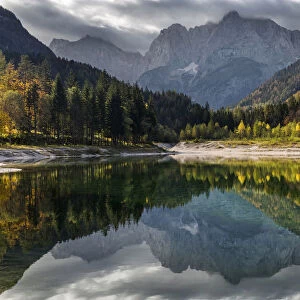 Jasna Lakes in autumn, Kranjska Gora, Julian Alps, Slovenia. October 2014