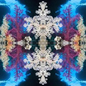 Print of Red Sea Soft Coral Kaleidoscope Print of Red Sea Soft Coral Kaleidoscope