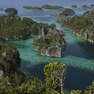 Karst islands in Misool archipelago, Raja Ampat, Western Papua, Indonesian New Guinea