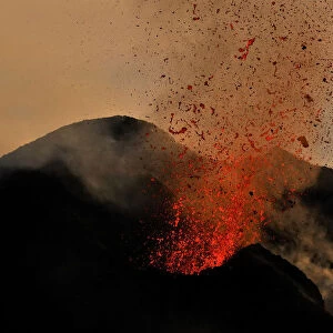 Lava erupting from Stromboli, Aeolian Islands, Italy, May 2009