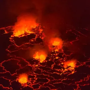 Nyiragongo Volcano Lava Lake Print Nyiragongo Volcano Lava Lake Print