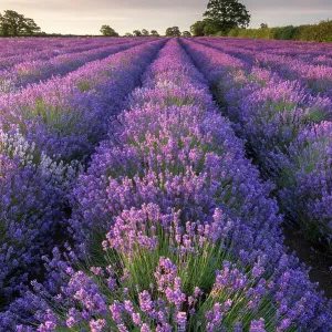 Lavender Field Print - Somerset Lavender, UK Lavender Field Print - Somerset Lavender, UK