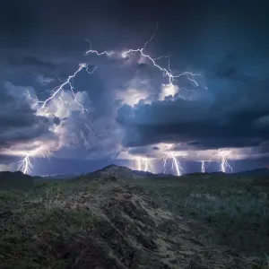 Lightning Storm Print, Western Australia, December 2013 Lightning Storm Print, Western Australia, December 2013