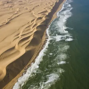 The Long Wall, aerial view of sand dunes bordering the atlantic coast The Long Wall, aerial view of sand dunes bordering the atlantic coast