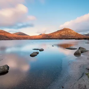 Lough Shannagh, Monti di Mourne, Contea di Down, Irlanda del Nord Lough Shannagh, Monti di Mourne, Contea di Down, Irlanda del Nord