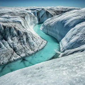 Meltwater River Print, Greenland Ice Cap Meltwater River Print, Greenland Ice Cap
