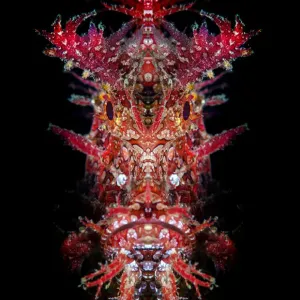 Mirrored Portrait Print of a Weedy Scorpionfish Mirrored Portrait Print of a Weedy Scorpionfish