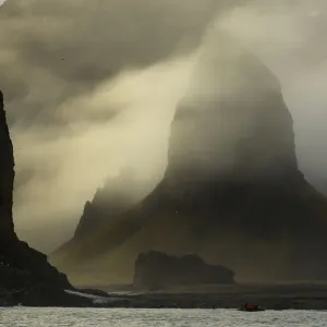 Mountains in clouds, Franz Jozef Land, Arctic Russia. August 2018 Mountains in clouds, Franz Jozef Land, Arctic Russia. August 2018