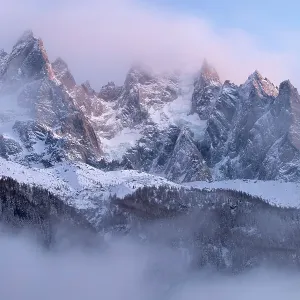 Mountains covered in snow, Chamonix, France, in winter of December 2011 Mountains covered in snow, Chamonix, France, in winter of December 2011