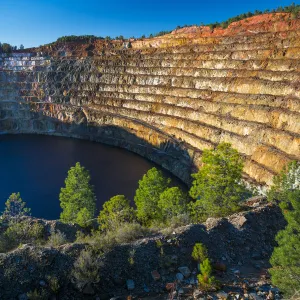 Opencast mine, Rio Tinto - Red River, Sierra Morena, Gulf of Cdiz, Huelva, Andalucia, Spain